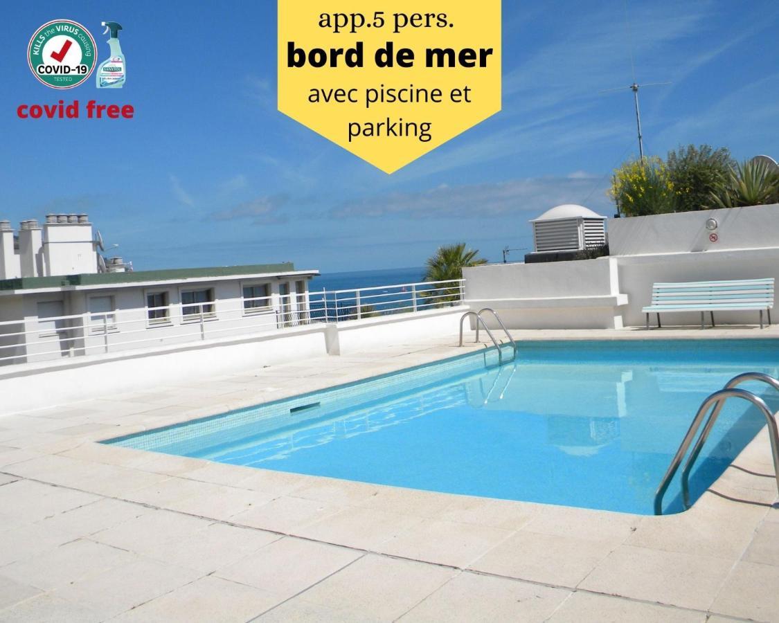 App Le Rocazur Avec Piscine Et Parking En Bord De Mer A 500M Du Centre Ville Menton Ngoại thất bức ảnh